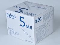 5 мл трехкомпонентный шприц Pakro, с иглой 0,7х40, 100 шт купить в Севастополе