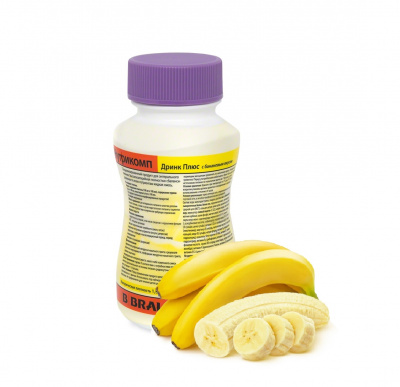 Нутрикомп Дринк Плюс банановый 200 мл. в пластиковой бутылке купить оптом в Севастополе
