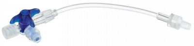 Кран 3-ходовой Дискофикс С с Сэйффлоу 360° синий линия 50 см купить оптом в Севастополе