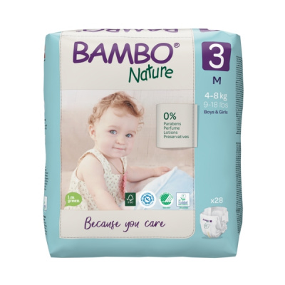 Эко-подгузники Bambo Nature 3 (4-8 кг), 28 шт купить оптом в Севастополе